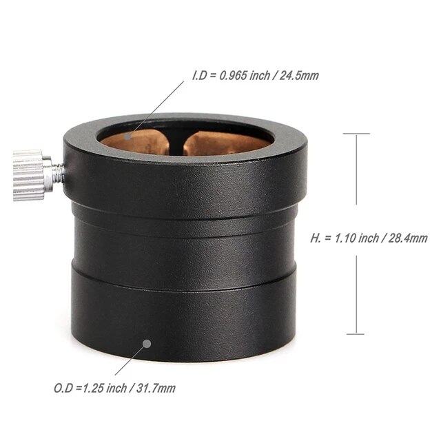 SVBONY Teleskop-Okularadapter 1,25" auf 0,965" / 0,965" auf 1,25" / 2" auf 1,25" / 1,25" auf 2" montieren-Adapter W2811Z