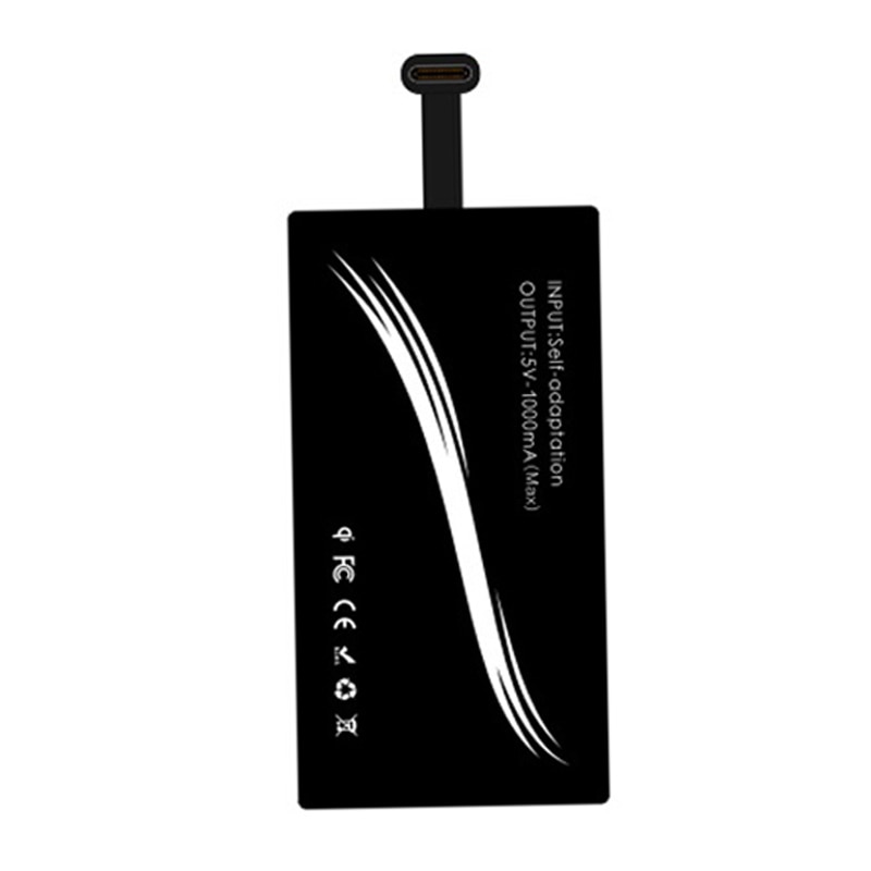 Drahtlose Lade Universal Leichte, Tragbare Schwarz Cradle Empfänger Modul Ersatz Für Typ-C Handys DC 5V