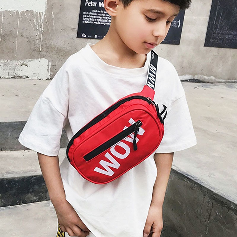 Waterproof Child Waist Bag Boy Chest Bag Trend Belt Bags High Capacity Kidney Funny Bags Unisex Banana Bags Teens Crossbody Pack