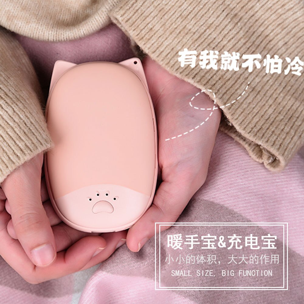 Style chat patte main chauffe-mains en-charge petit Mini peluche auto-chauffant Portable coussin chauffant électrique