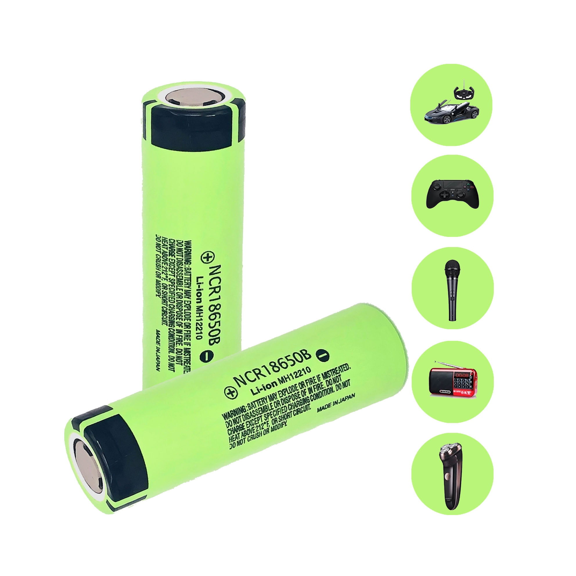 NEWEST 100% original 18650 ncr18650b 3.7V 3400mah lithium battery flashlight battery