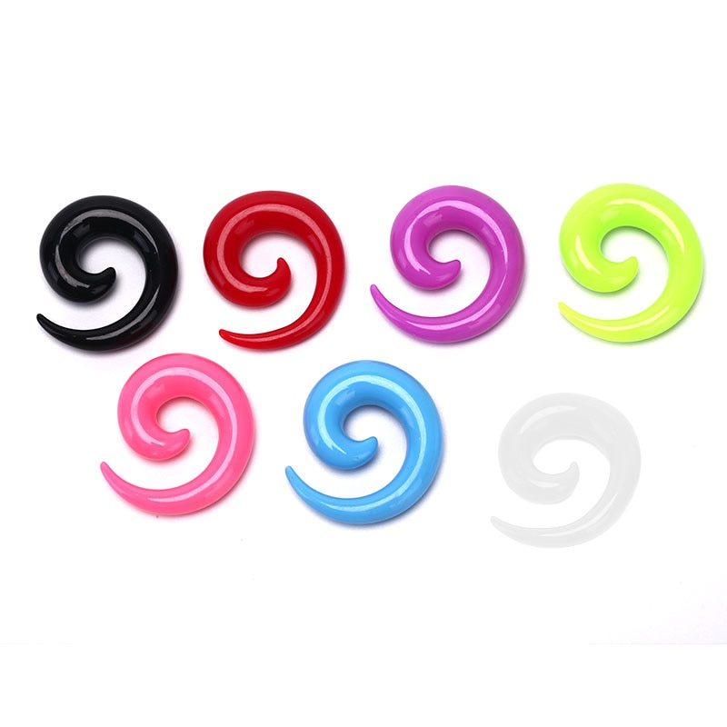 16 Stks/set Spiral Taper Flesh Tunnel Ear Brancard Expander Stretching Plug Slak