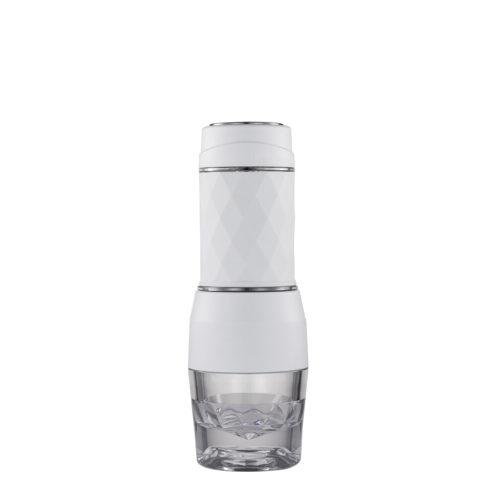 Mini espresso koffiezetapparaat, handmatig, draagbaar, handpers, koffiekopje, koffiepoeder/capsule, dubbel gebruik voor buiten, reiskeuken: Wit