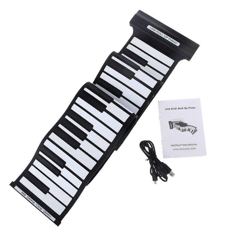 Flexible 88 teclas USB Flexible Roll-up Teclado de Piano electrónico