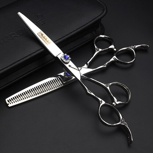 6 Inch Left-handed Barber Scissors Hairdressing Thinning Scissprs Cutting Shears Left Handed Hairdresser Makas: 6inch F3