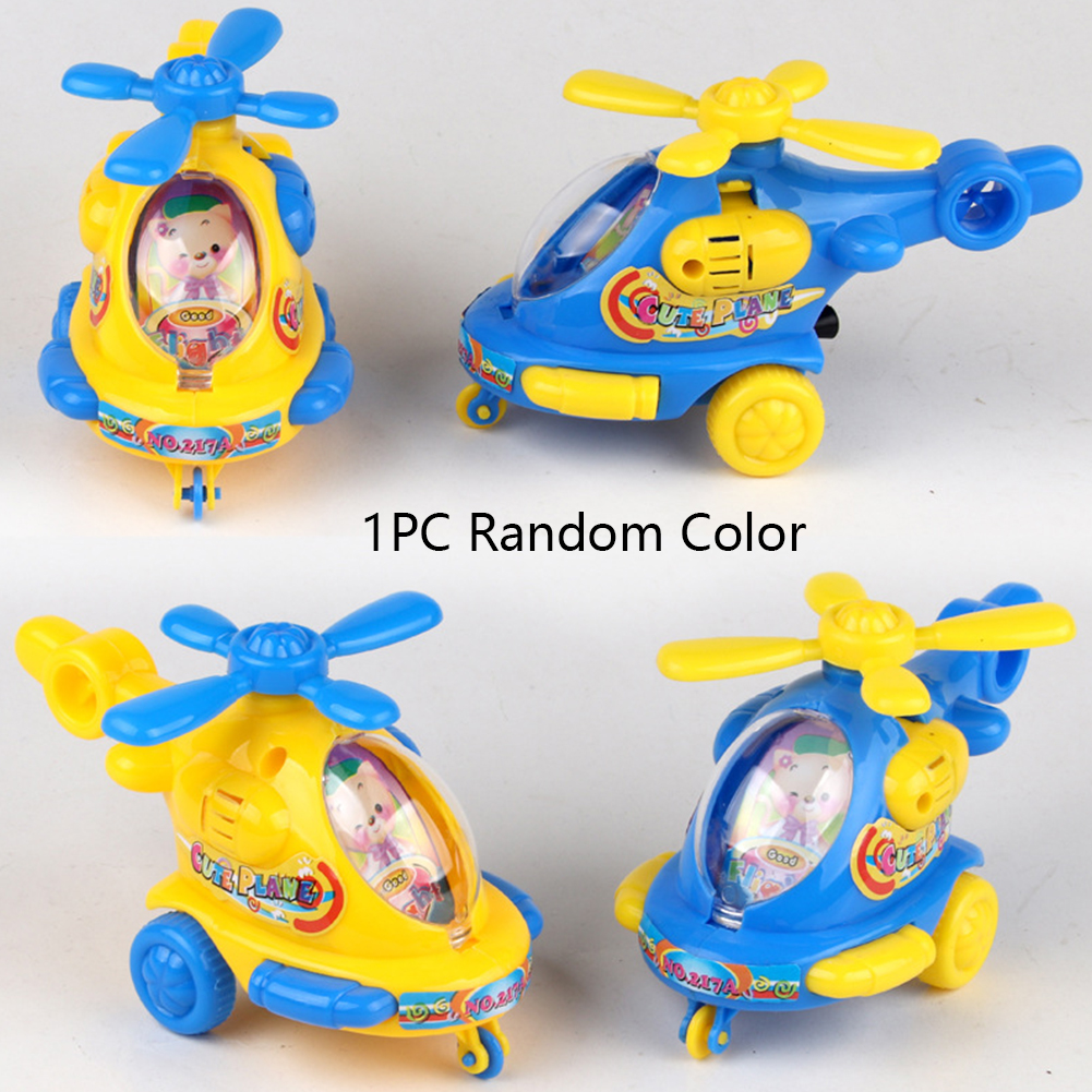 Vliegende DIY Pull Touw Dier Kids Kinderen Model Cartoon Klassieke Speelgoed Helikopter Plastic Wind Up Leuke Clockwork