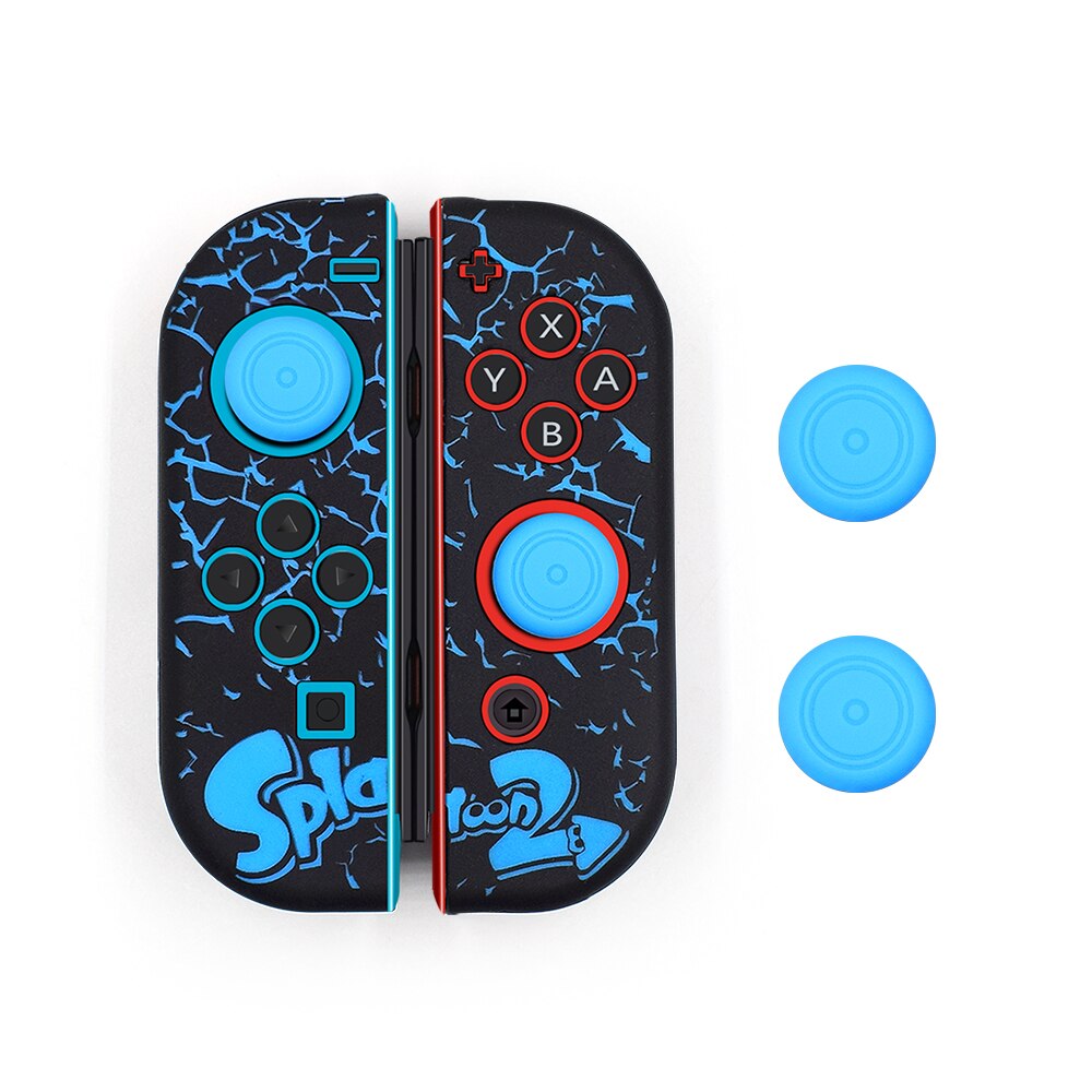 For Nintend Switch NS NX Joy-Con Soft Silicone Protective Skin Case +Grip Joystick Caps For Switch Joy Con Controller Cover: B