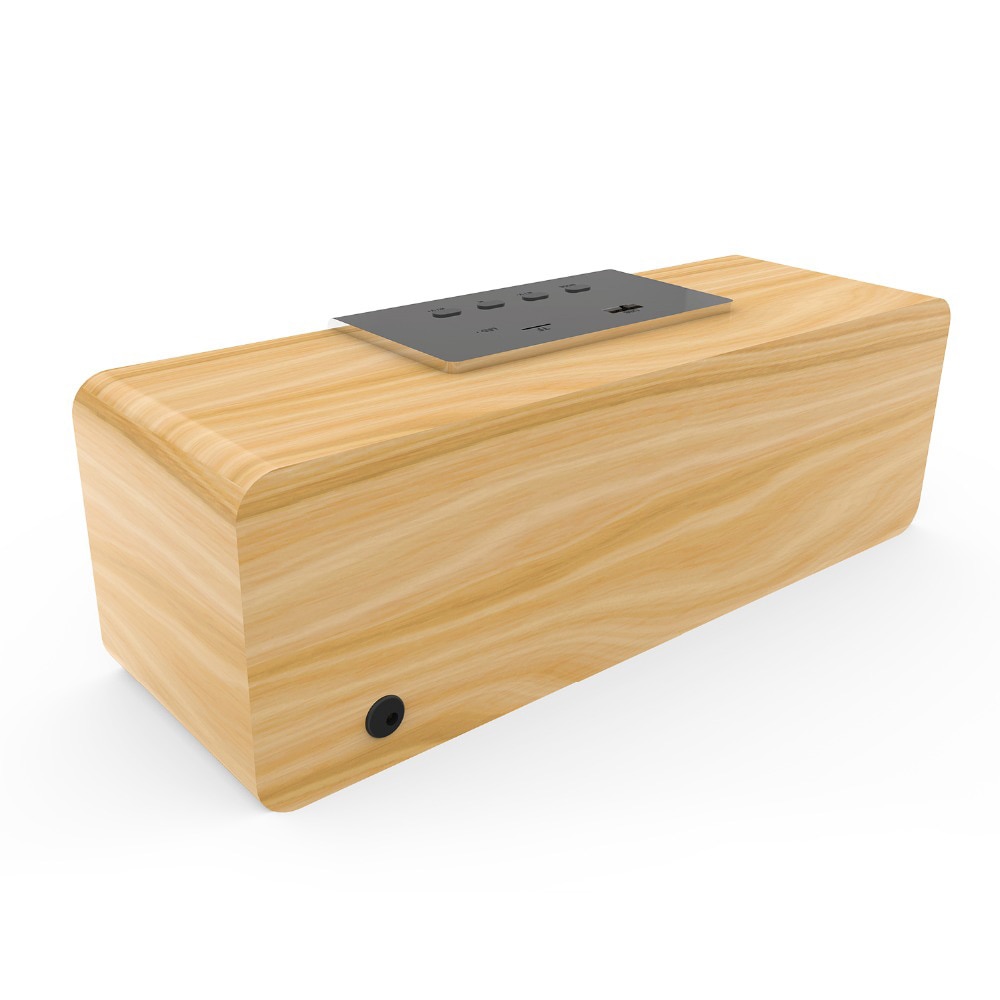 Smalody drahtlose bluetooth lautsprecher Holz TV Soundbar Stereo Bass lautsprecher Schreibtisch PC Computer boombox USB FM Radio Klang Kasten