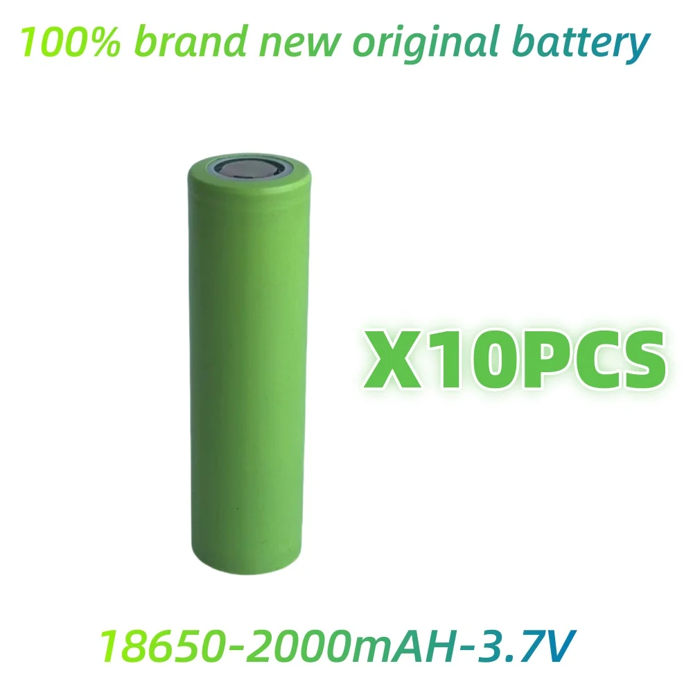 Original 18650 3,7 v 2000mAh batería de litio recargable linterna batería 100% capacidad real 2000mAH 1-50 Uds: Blanco