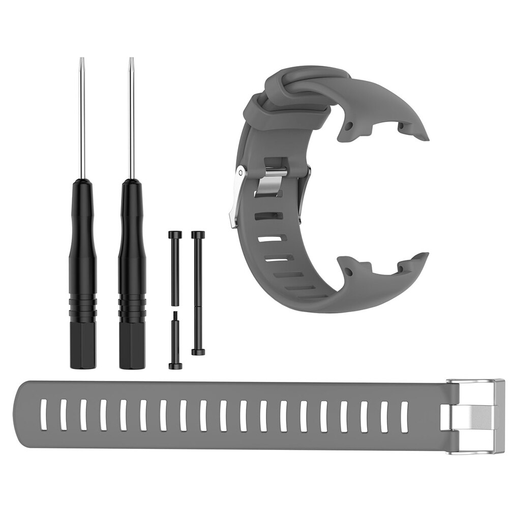Silicone Faixa De Relógio de Substituição para suunto d4i Assista Bracelete Pulseira para o Relógio Do Computador de Mergulho SUUNTO D4i D4 Novo Com Ferramenta Kits: Gray