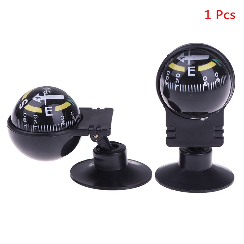 2.4x1.26 inch 1Pc 360 Degree Rotation Waterproof Vehicle Navigation Ball Shaped Car Compass with Suction Cup