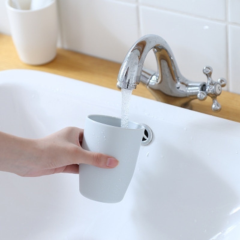Tazas redondas gruesas respetuosas con el medio ambiente, soporte para cepillos de dientes, taza de enjuague PP, accesorios para baño, taza para cepillos