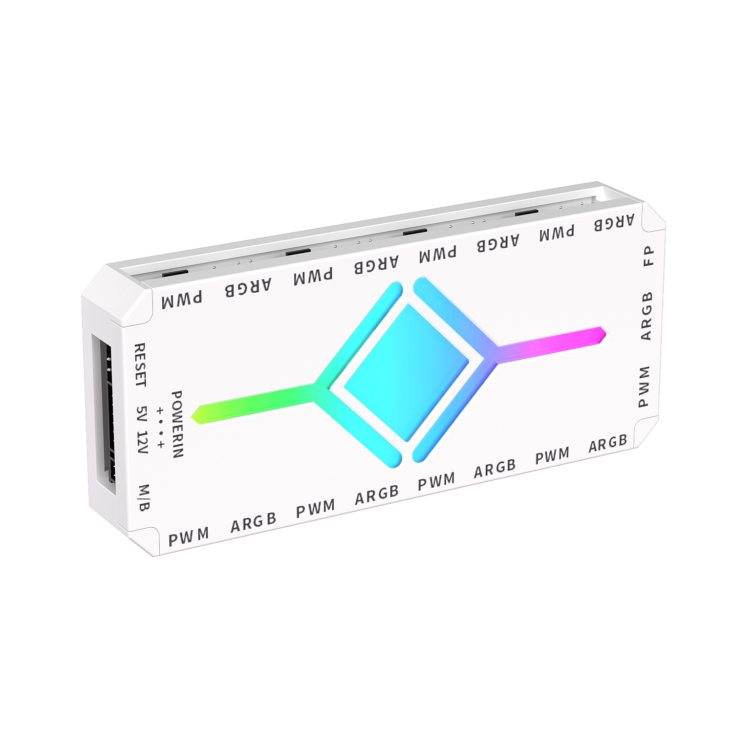 TEUCER Lüfter Intelligente Temperaturregelung 5v3 Stift Göttliche Lichtsynchronisation ARGB Hub PWM Hub Drahtlose Fernbedienung