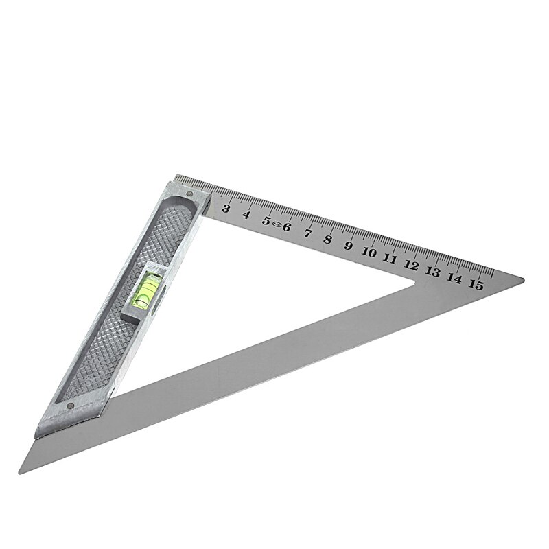 150mm Triangle Ruler 90° Alloy with Bead Horizontal Woodworking Measuring Tool