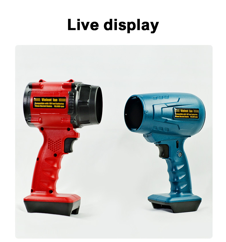 Jet-Gebläse, tragbarer heftiger Turbo-Lüfter für Makita/Dewalt/Milwaukee, 18 V, 20 V Lithium-Batterie, kabelloser Handventilator, 12-Blatt-Blatt-Blatt