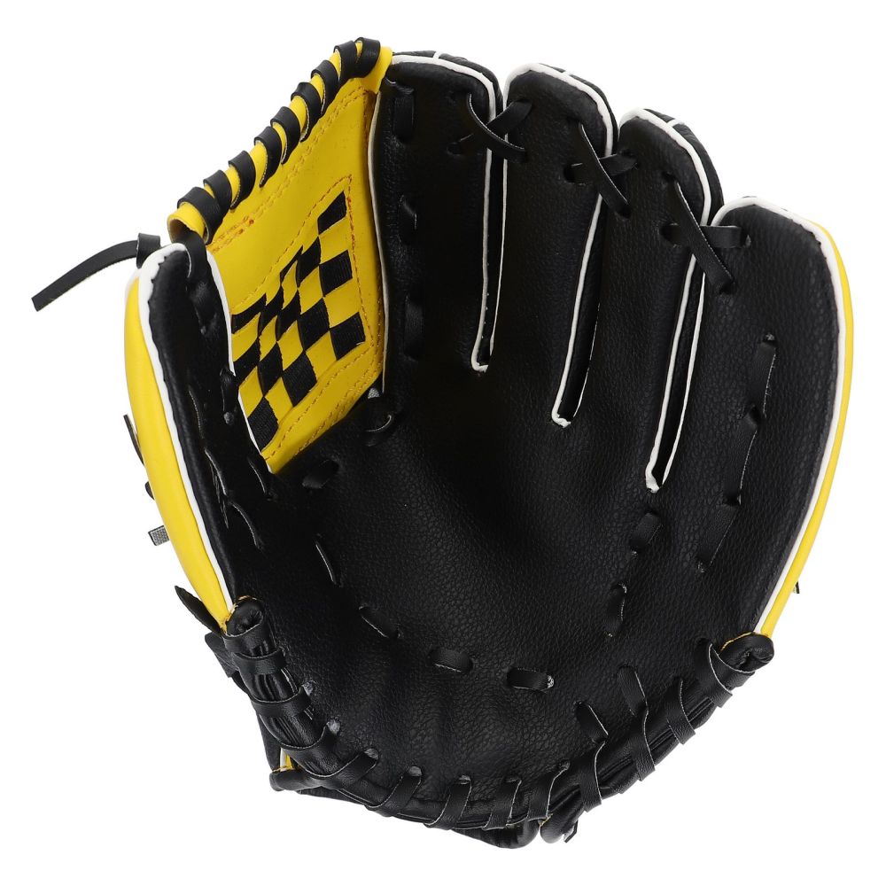 1Pc Sports Glove Baseball Glove Durable Softball Glove (Yellow Black)