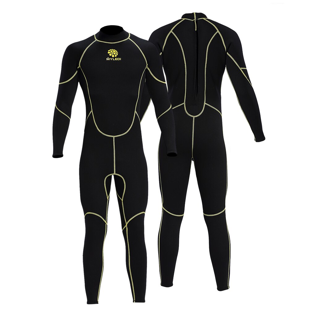 Men's Neoprene Wetsuit One-Piece Full body 3mm Back Zip Scuba Dive Wetsuit Swimming Surfing Diving Snorkeling Suit Jumpsuit