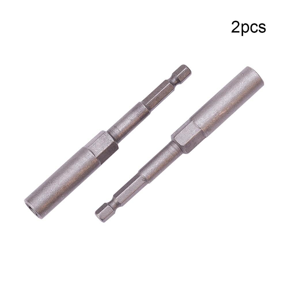 1/4 " drev 7 ~ 19mm sekskantede fatninger 100mm totallængde metalstødmøtrik sætter driver socket bit håndværktøjssæt 1 ~ 3 stk.: 8mm x2 stk
