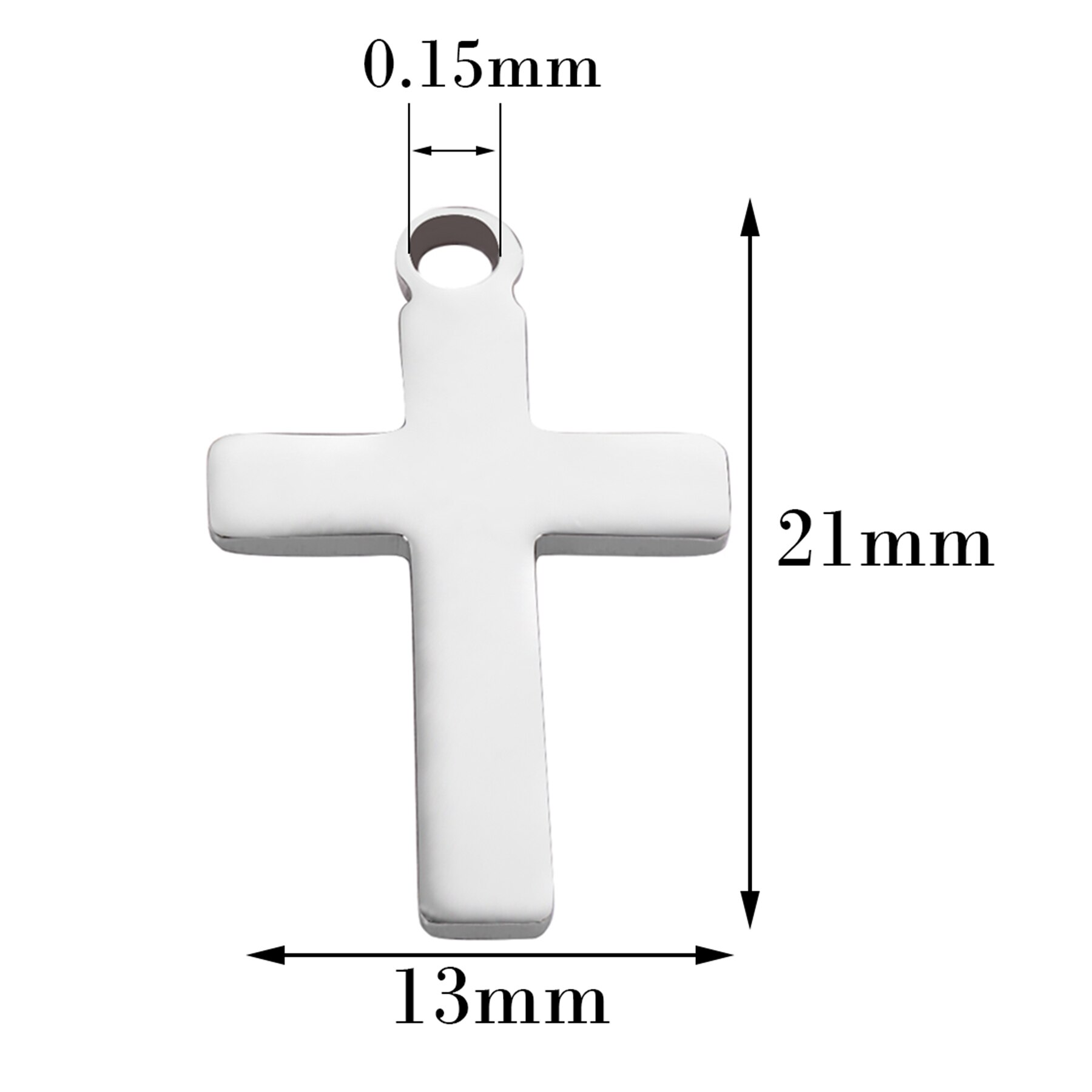 50pcs/lot Stainless Steel Cross Bracelet Connectors Bracelet Charms Pendant DIY necklace Jewelry Making Accessories