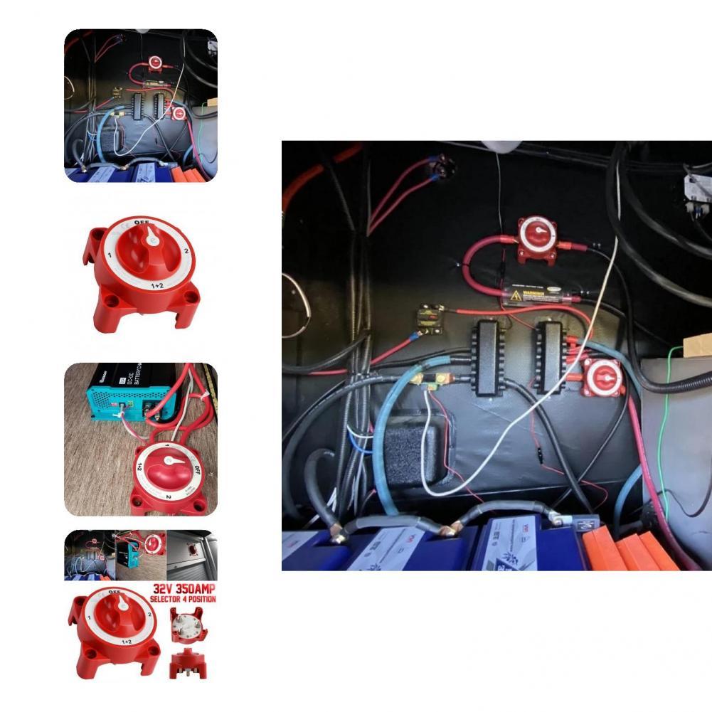 Isolator Switch Stable Performance Red Wide Application Battery Isolator Disconnect Rotary Isolator Switch for SUV