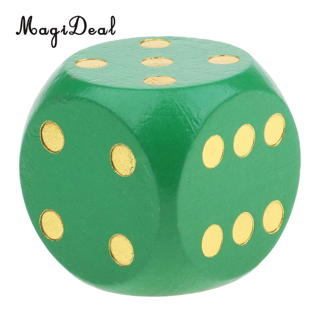 Extra Large Wooden Dice with Rounded Corner D6 Six Sided Dice 5cm Blue