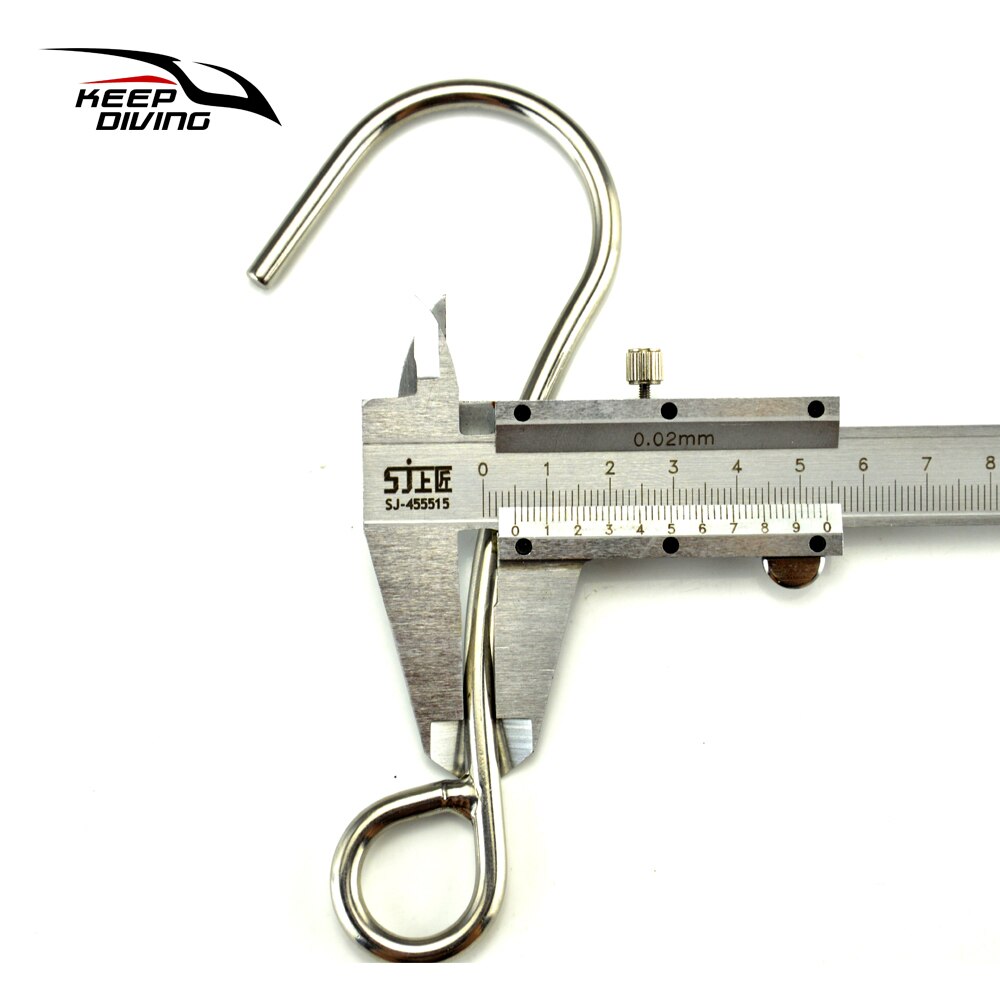 KEEP DIVING Underwater Scuba Diving Single Stainless Steel Reef Drift Hook for Cave Diving BCD Accessories