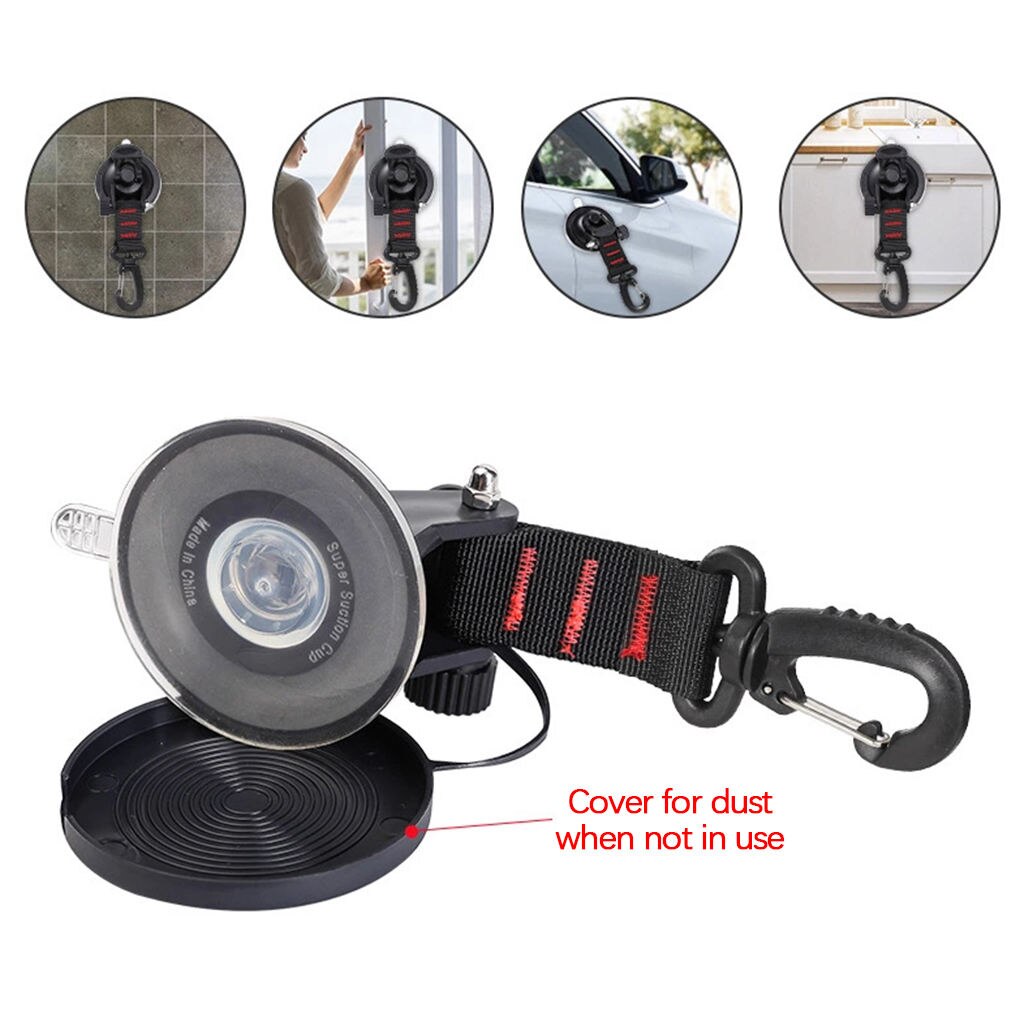 Heavy Duty Max 10 kg Car Boat Camping Suction Cup Anchor with Hook, Wall Mount