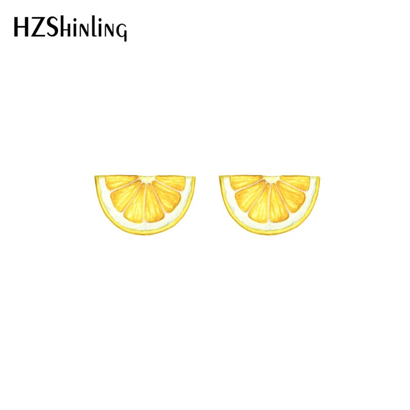 Pendientes de resina acrílica de limones, joyería hecha a mano, para niña, novedad de: 5