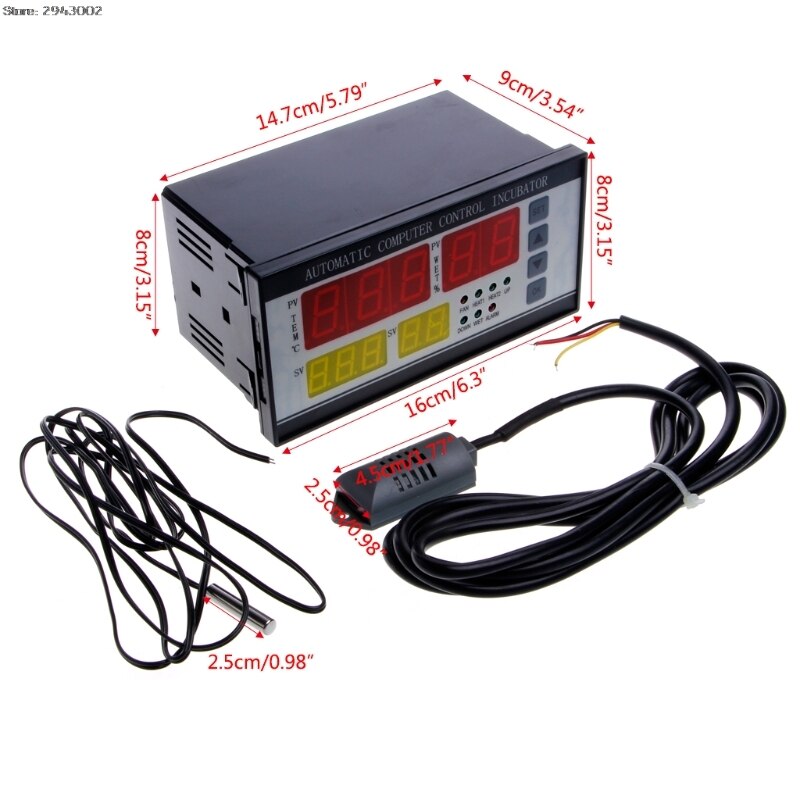 Contrôleur d'incubateur rmostat Hygrostat couveuse température humidité 4 écran