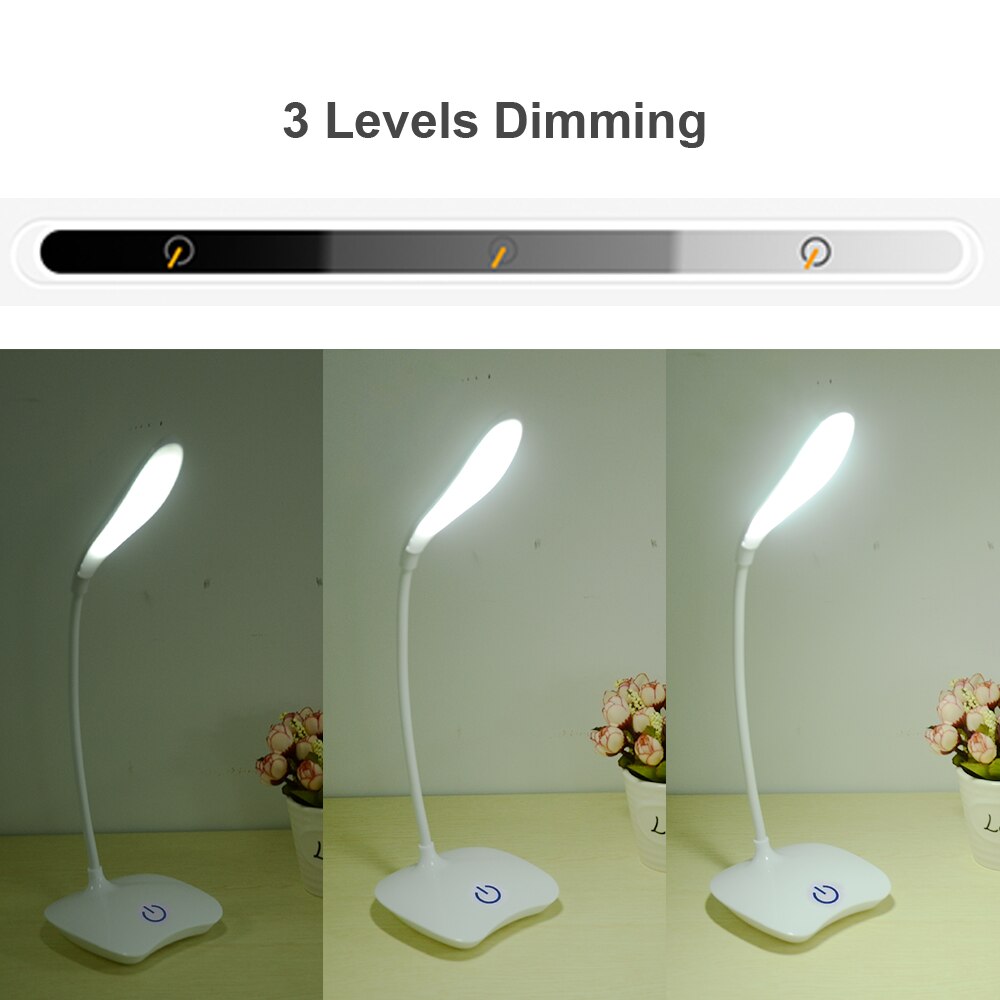 biegen LED Stand Tisch Lampe Batterie USB Aufladbare Stand Schreibtisch Lampe berühren Schalter Studie Lesen Schüler Tisch Lampe Schreibtisch Tisch lampe