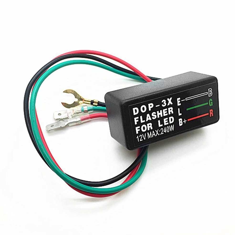 3-Draden Motorfiets Led Blinker Relais Waterdichte Universele DOP-3X Auto Flasher Voor Led 12V Richtingaanwijzer Flasher