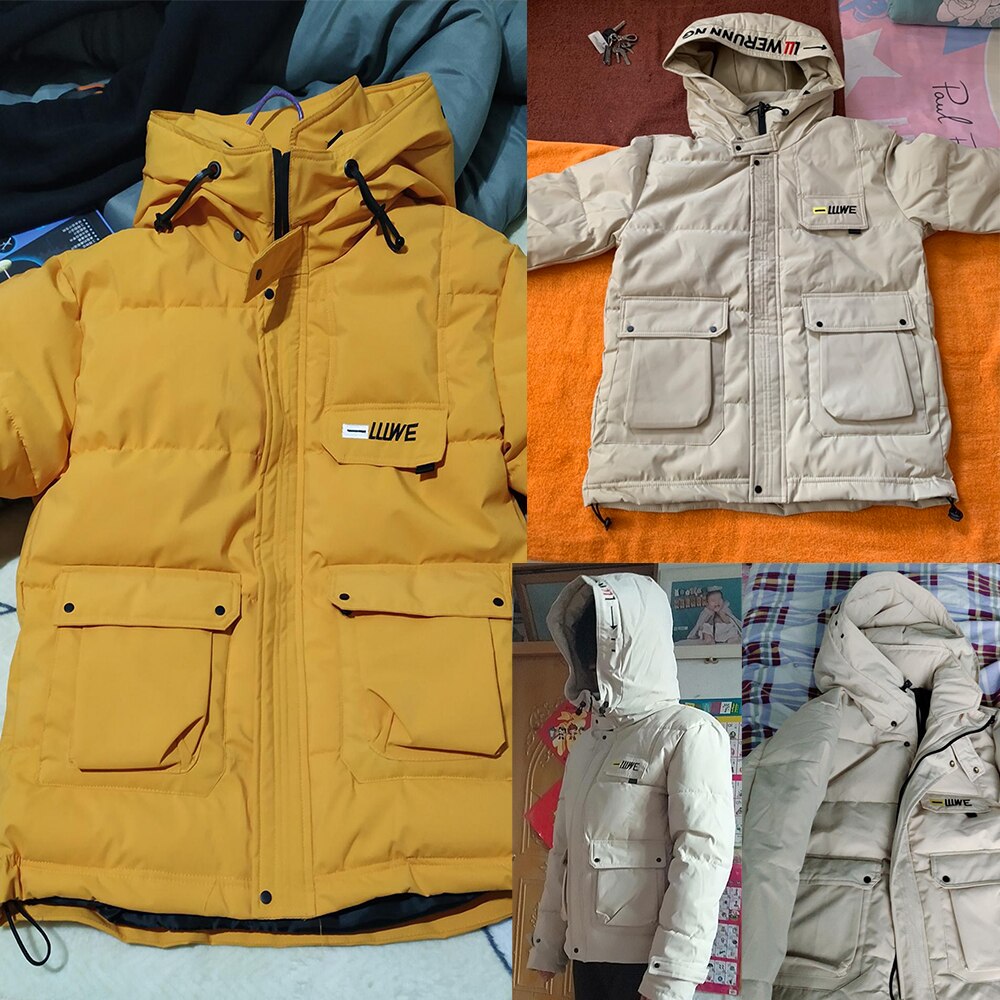 Parka con bolsillos grandes para hombre, chaqueta informal con capucha de Color sólido, abrigo grueso y cálido con capucha en 4 colores, talla 5XL, novedad de invierno,