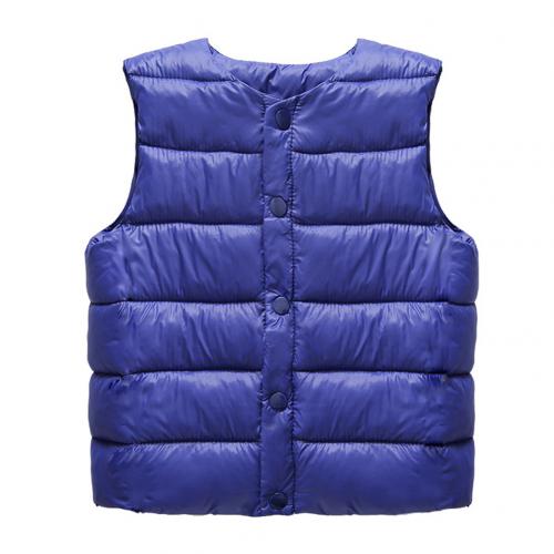Barn vest klær gutter jakker barn jenter solid stripet vest varm vest vindjakke vanntett yttertøy barnefrakk: Mørkeblå 6t