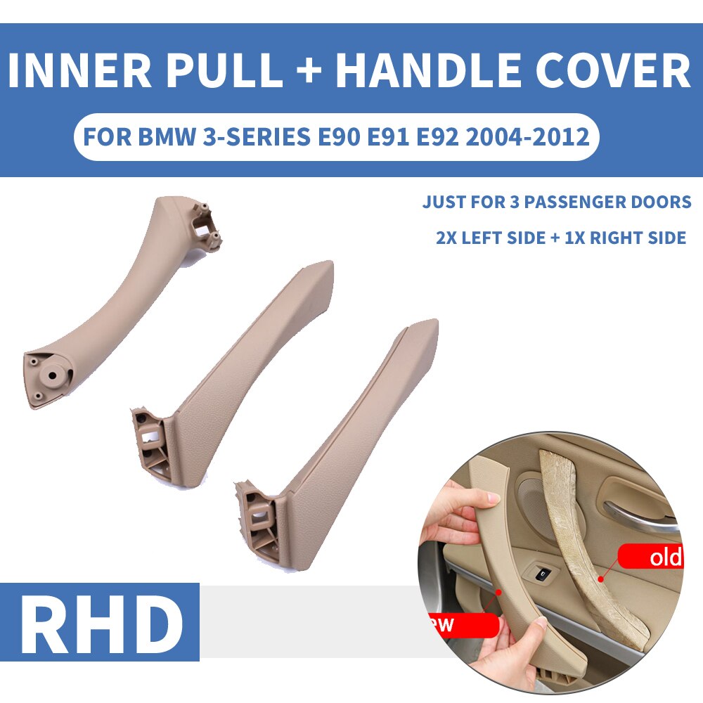 Inner Passenger Door Panel Handle Pull Trim Cover For BMW E90 328i Left