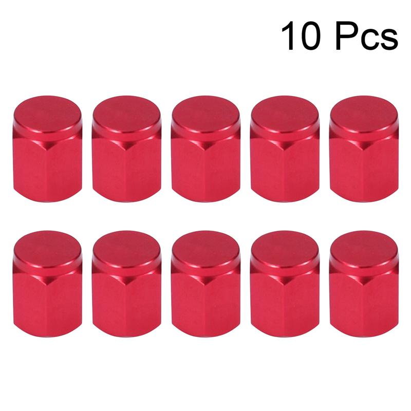 10Pcs Ventieldopjes Aluminium Premium Duurzaam Hexagon Ventieldopjes Dust Covers Voor Fiets Mtb