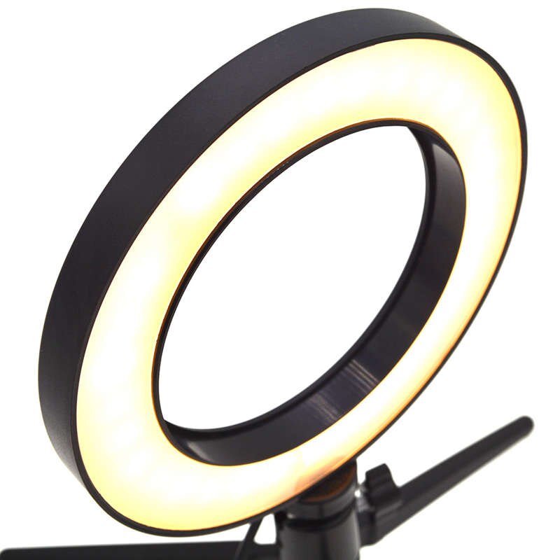 Regulable Led estudio Cámara anillo luz foto teléfono Video luz anular lámpara Selfie Stick anillo Luz de relleno para Canon