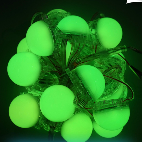 20pcs/string 50mm 24V P9883 LED addressable rgb pixel module,IP68,1.68W;Dual-signal wires