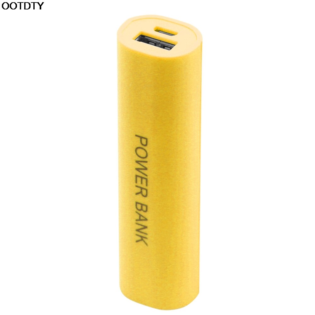 DIY USB 1x18650 Mobiele Power Bank Case Charger Pack Doos Batterij Draagbare # L060 #: YELLOW