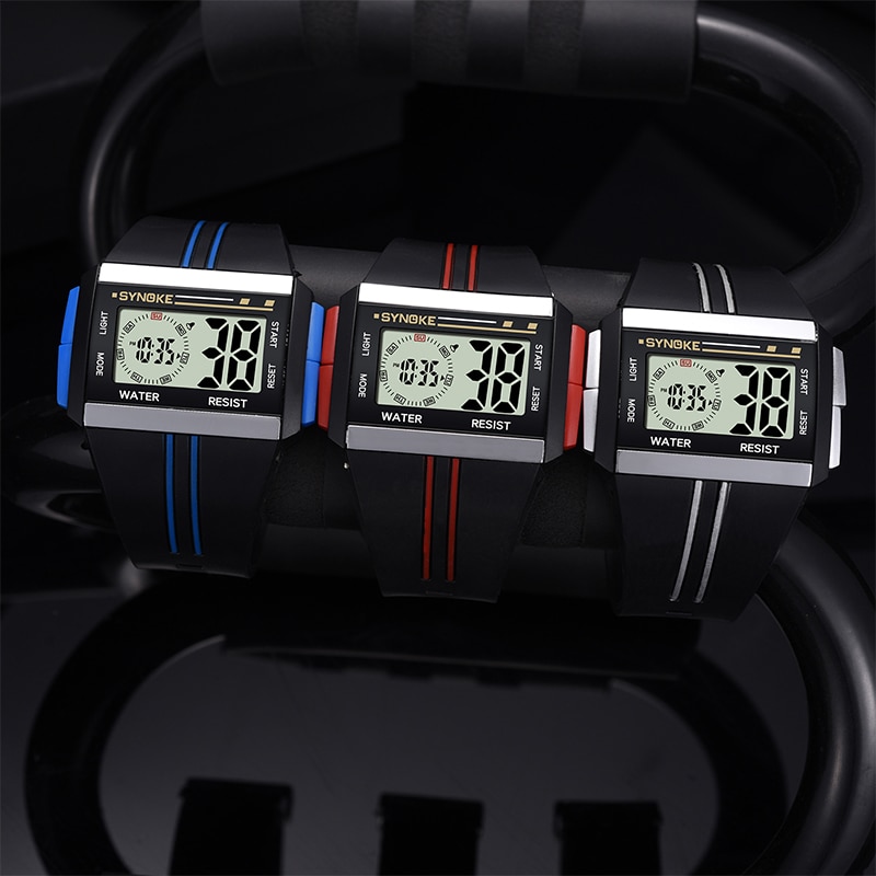 Synoke Outdoor Sport Horloges Mens Relogio Masculino Led Digitale Horloges Waterdicht Klok Mannen Mannelijke Multifunctionele Horloge