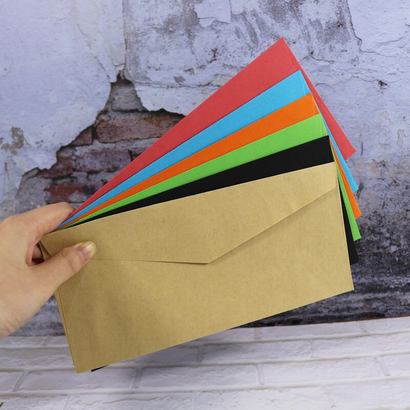 12 farbe Umschläge 12 stücke Leere Papiertüte Postkarte Gruß Karte Hochzeit Einladung Umschlag Karte Paket Umschlag 22x10,5 cm