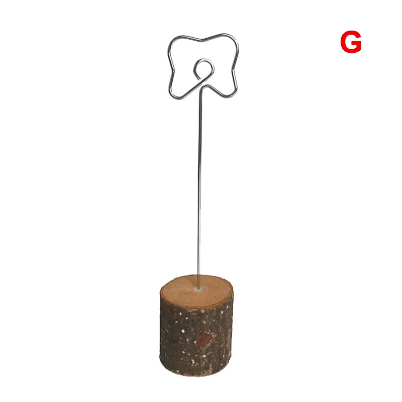 Nyligt 10 stk rustikke træ placerings kortholder med hvirveltråd træ bundbord nummer til bryllupsbord navn nummer tegn t: G