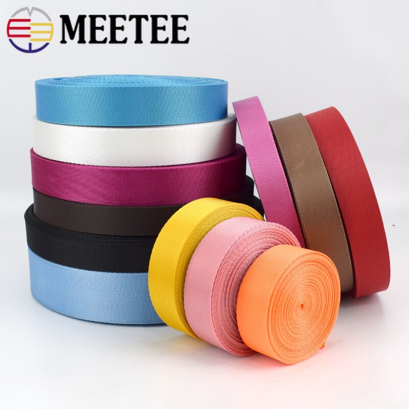 5M 0.7Mm Dikke 25Mm Polyester Nylon Spanbanden Lint Band Outdoor Rugzak Tas Strap Diy Halsband Knapsacktapes bias Binding