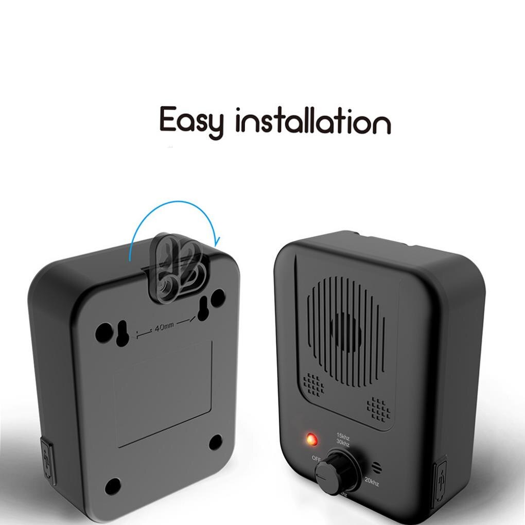 Ultrasoon Anti-blafapparaat, Automatisch Blafcontrole-apparaat Met 4 Instelbare Ultrasone Volumeniveaus, 50ft Effectief Lange Afstand Voor Buiten En Binnen,Black