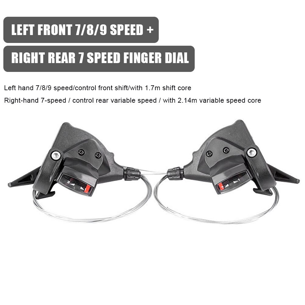 MTB 24/ 27Speed Finger Gear Shifter 8/9/10/11Speed Split Finger Lever Left Right Gear Shifter for Shimano Transmission System: 3x7 speed finger