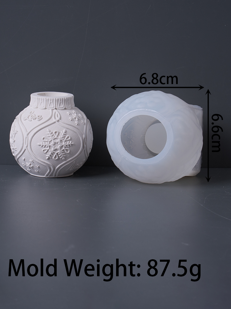 Forma Silikonowa Świecznik Świąteczny Seria Wzór Wytłaczany Płatek Śniegu Kwiat Miłość i Pokój Gwiazda Gips Beton Forma robić Odlewania Dekoracja Domu: żółte światło