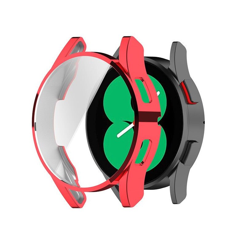 Horloge Case Voor Samsung Galaxy Horloge 4 Siliconen Tpu Scherm Beschermhoes Voor Samsung Galaxy Horloge 4 40Mm 44mm Smartwatch Bumper: Red / Galaxy Watch 4 44MM