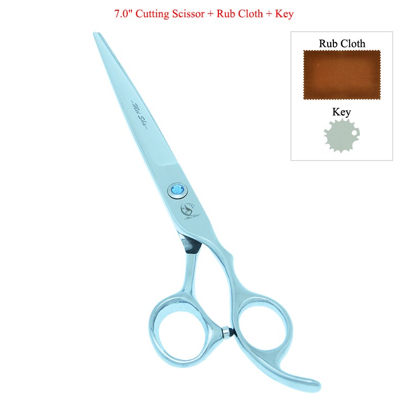 Meisha 7 inch Pet Dog Cat Grooming Scissors Set Straight Curved Cutting Thinning Shears Kit Tesoura Puppy Styling Tool B0013A: B0013A-01-70