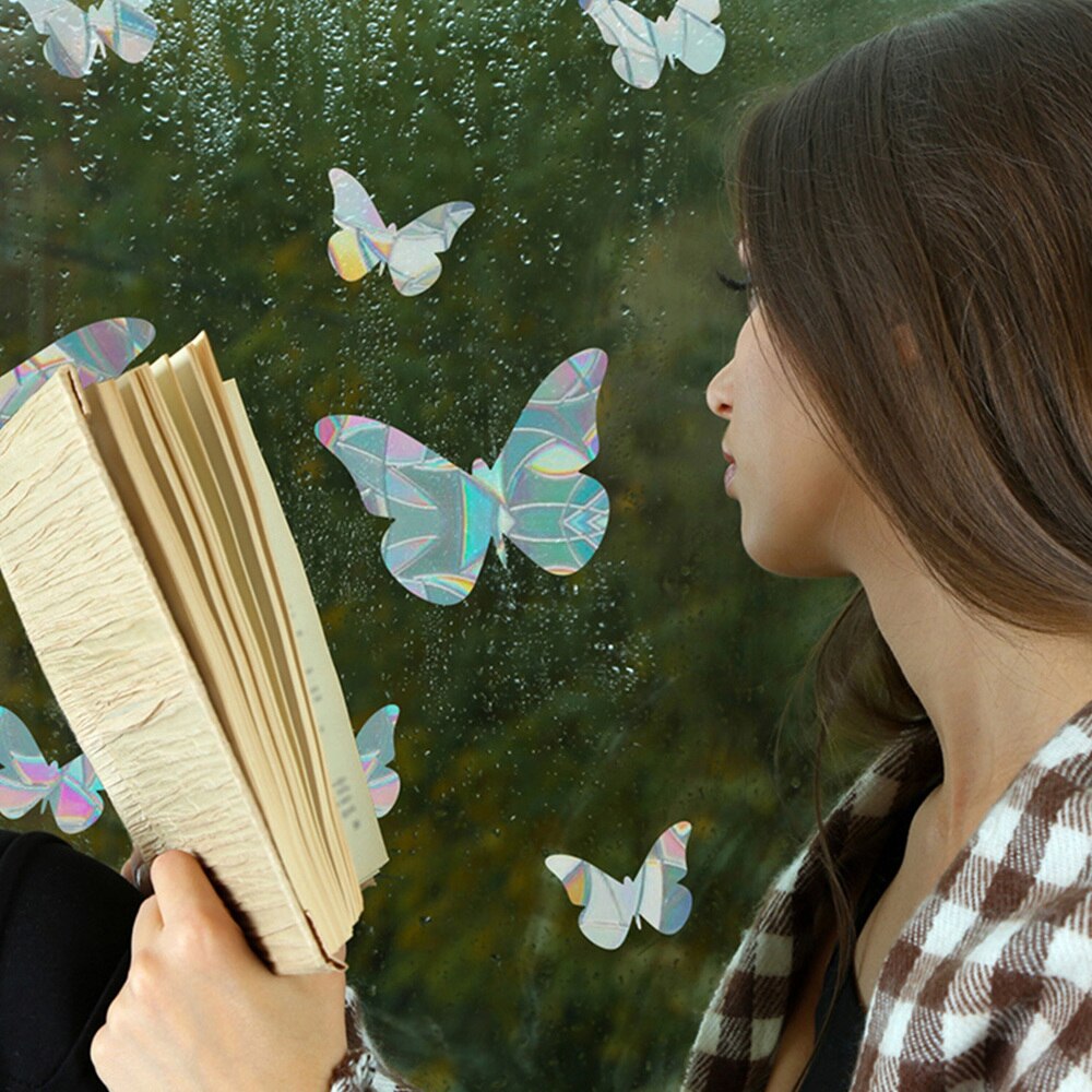 10 Sheets 1 Set Durable Window Alert Stickers Static Stickers Window Stickers