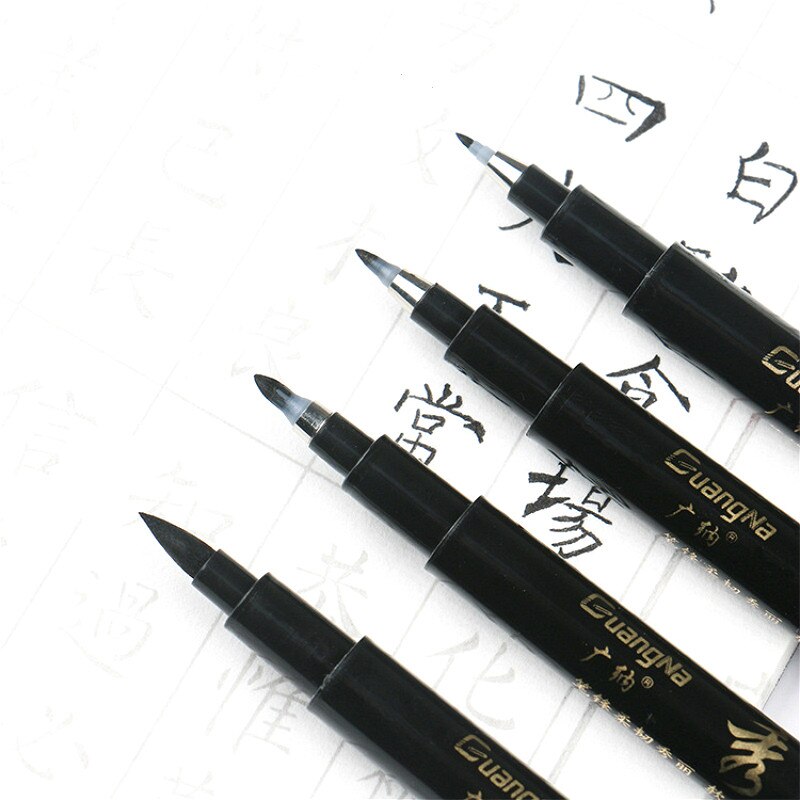 Zwart Kalligrafie Penseel Pen Voor Handtekening Tekening Art Marker Briefpapier School Aanbod Art