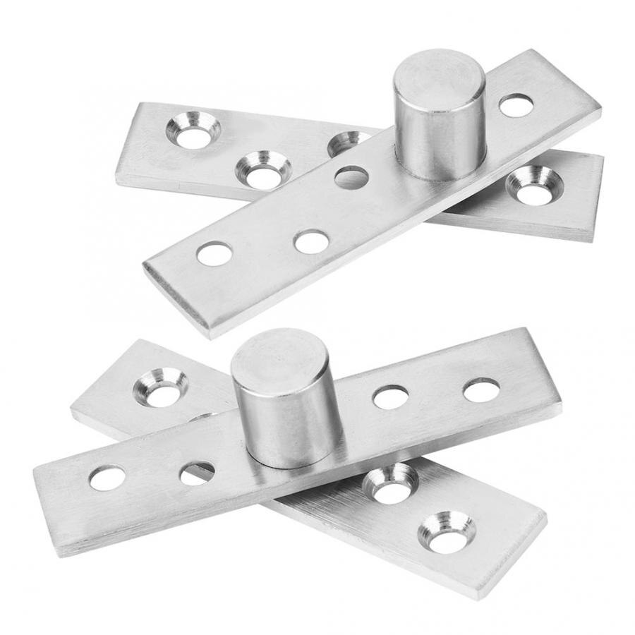 Door Hinge 2pcs 360 Degree Rotary Pivot Hinge Stainless Steel Rotating Door Hinge 75mm Long Glass Shower Doors Hinges